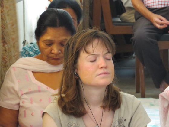 Susan, the only one following the meditation in English