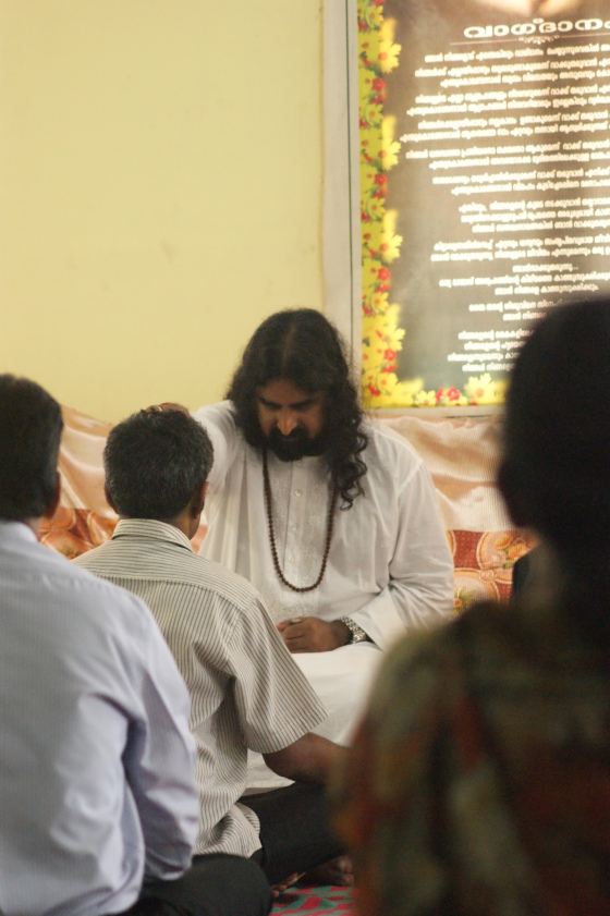 Mohanji during the Power of Purity meditation and satsang in Meenangdadi