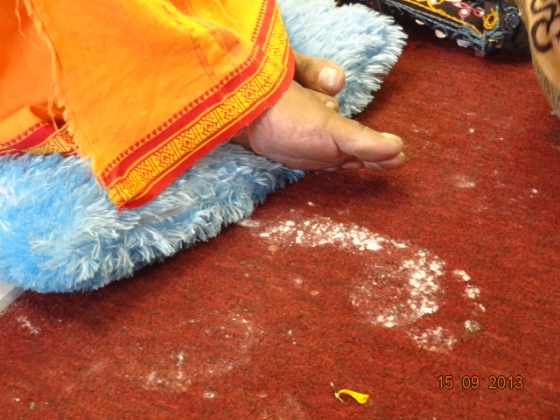 Mohanji's foot next to Baba's foot imprint - Sai's symbolic message...