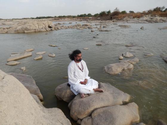 Another picture at the Krishna river