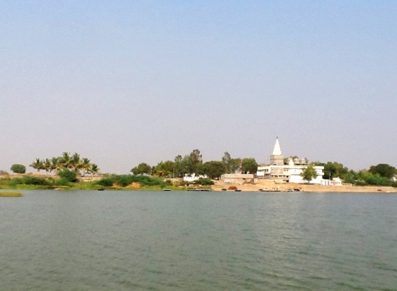 Temple of Lord Datta on the banks of river Krishna on the opposite side of Kuruvapuram where Sripada Srivallabha attained Maha Samadhi