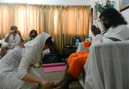Image 6-Pada Pooja (on Gurupoornima 2011) that ended with Samadhi