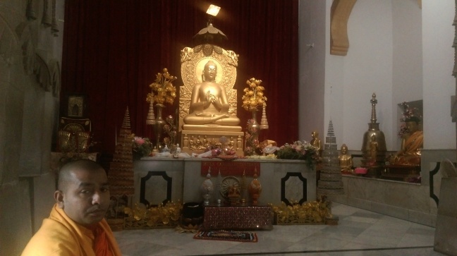 11-Sarnath-Lord Gautam Buddha on the golden throne.jpg