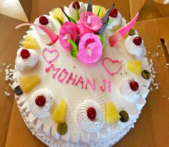 Happy birthday Mohanji - Delhi -Ashram Chowk -Cake