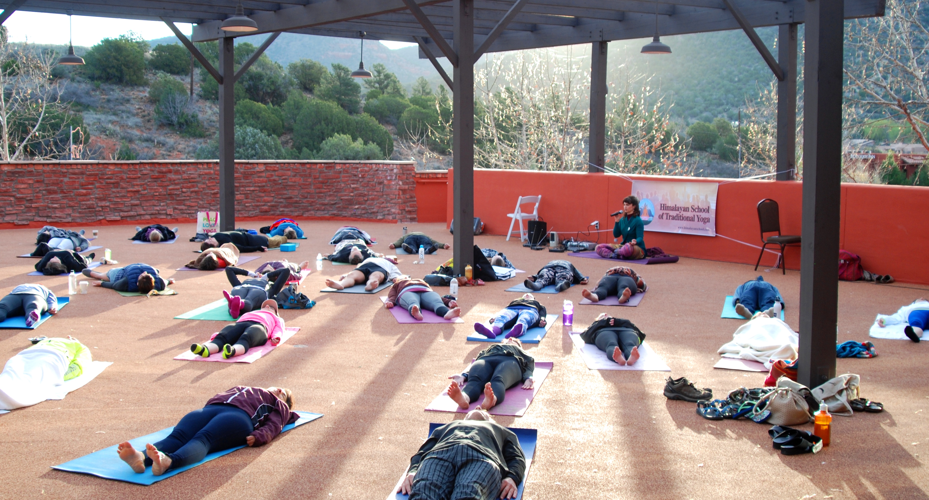 Pic 10 - Devi leading group into Yoga Nidra - bliss