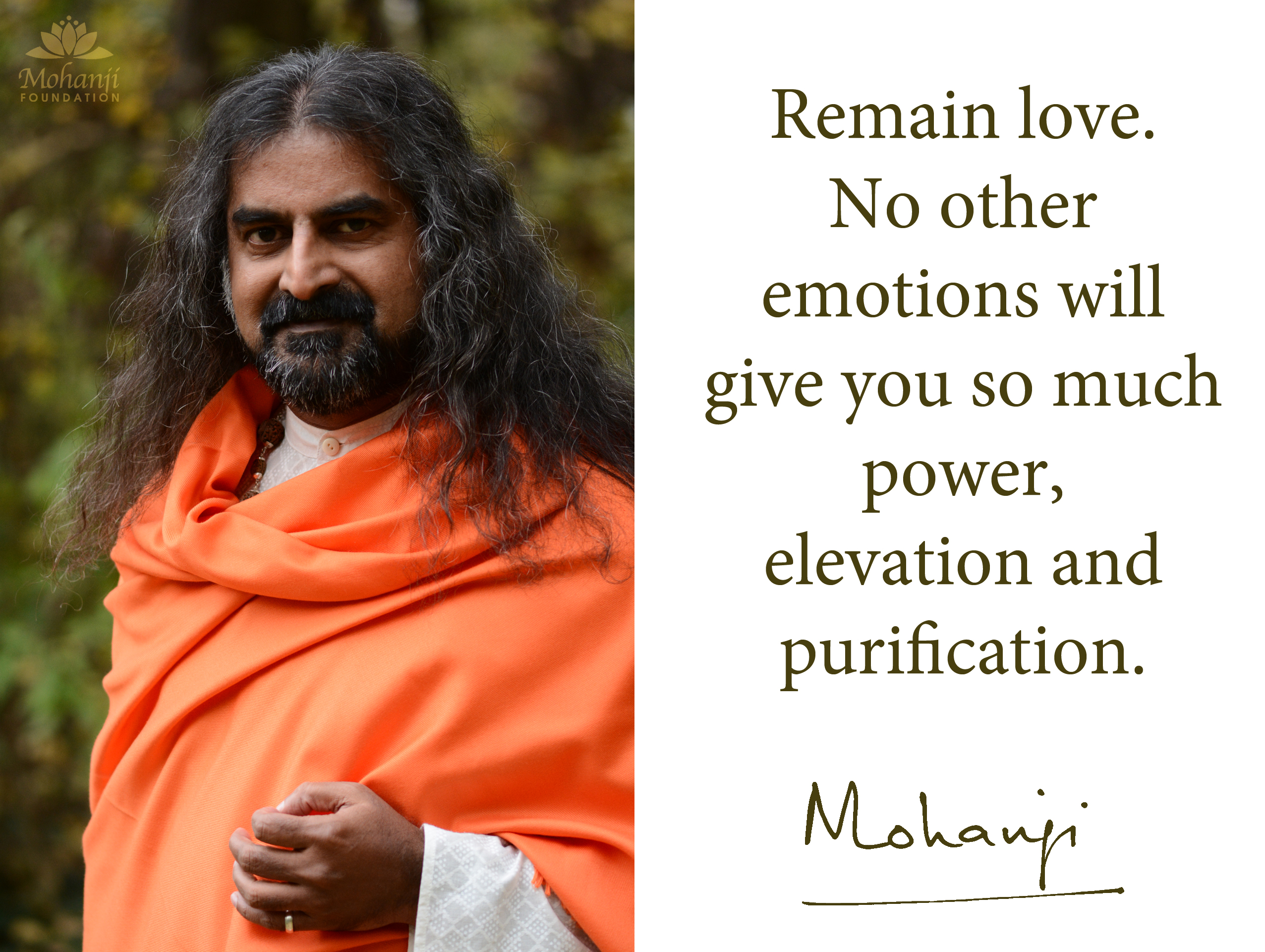 Mohanji quote - Remain love