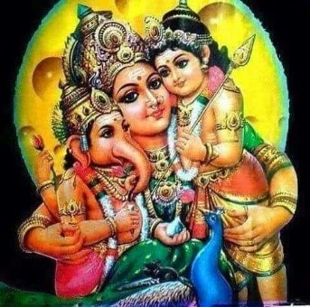 Kartik_Ganesh_with Maa