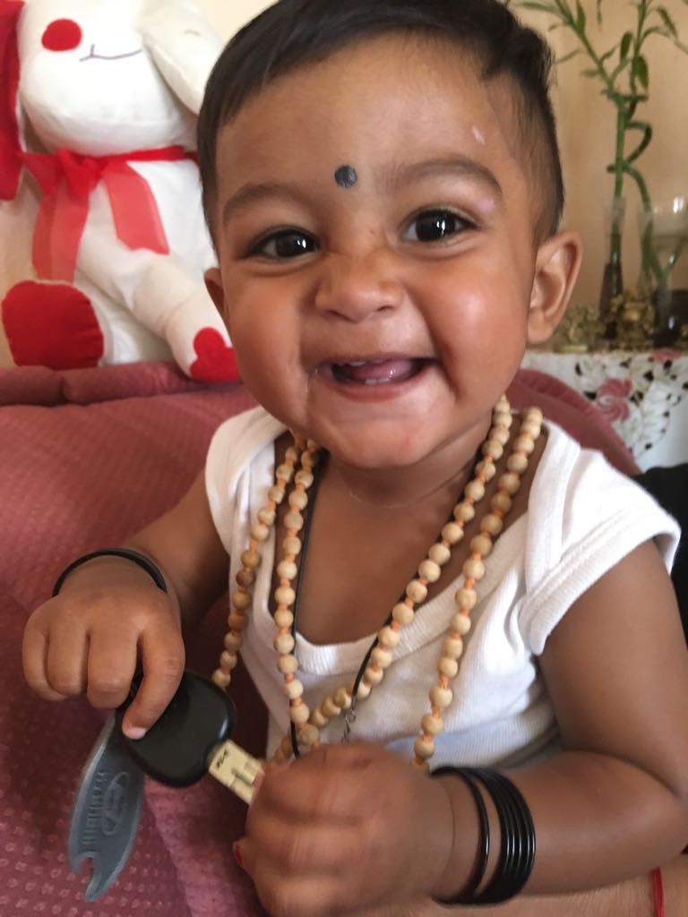His smile after his healing and Devi Kavacham